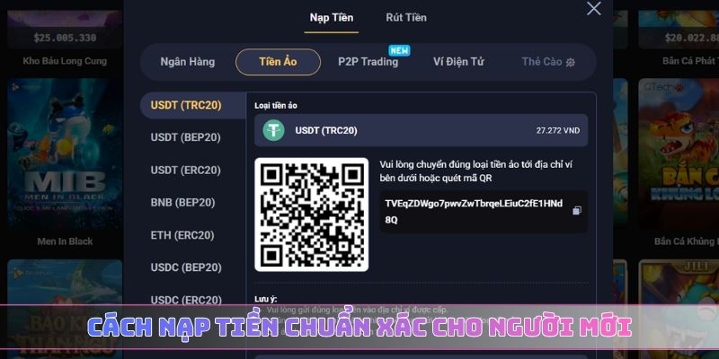 Cách nạp tiền chuẩn xác cho người mới